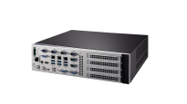EPC-P3000系列行业专用嵌入式工控机，尺寸为335x260x88mm。可搭载Intel  第8/9代 Core i 系列处理器。2U高度，支持全长PCIe x16扩展卡，可扩展多种PCIe/PCI方案，具备丰富IO接口。精简尺寸，支持宽压DC-IN供电。为工业控制、自动化、AI视觉提供解决方案