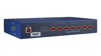 The C1/D2 USB converters and hubs offer industrial features like high retention USB ports, DIN rail mounting, isolation, and wide temperature ranges.