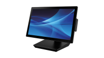 X86/ARM-based POS system with a 15.6-inch 16:9 full HD touchscreen, enclosed in a black plastic shell, and supporting a variety of configurations.