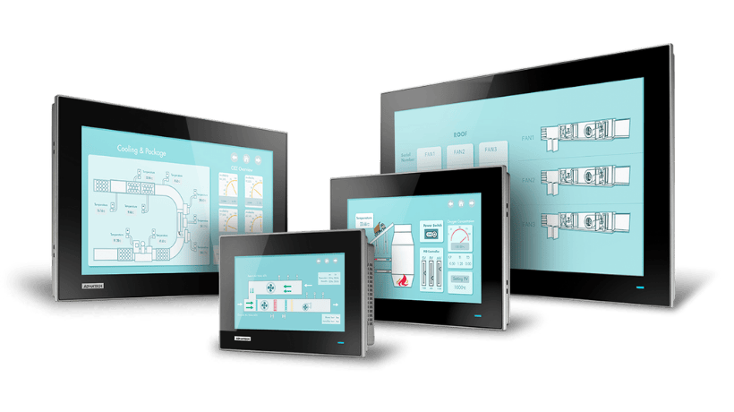 TPC-100W Series offers versatile web terminals in 7", 10", 15.6" and 21" displays, designed for factory control systems