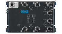 EKI-9508 series switches, built for vehicles applications, feature rugged IP67 design, M12 connectors, PoE options, and comply with e-Mark.