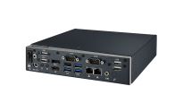 EPC-T4000系列嵌入式工控机，尺寸为188x188x44mm，超紧凑型尺寸。适配Mini-ITX超薄系列主板，可搭载Intel和AMD平台嵌入式级别处理器。1U高度，支持上架，支持PICe-16全高扩展方案。具有丰富的IO接口。采用DC-IN供电，便于部署和安装。