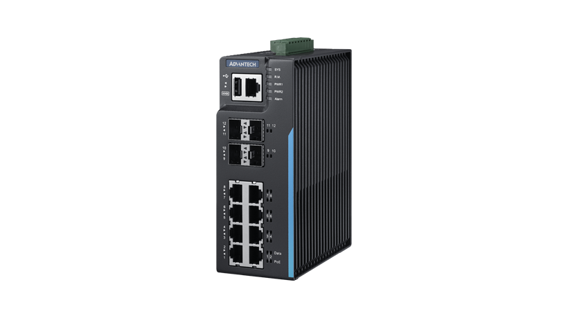 Industrial Layer 3 managed Ethernet switches with DIN-rail mounting, offering advanced routing, reliable connectivity, and network management.