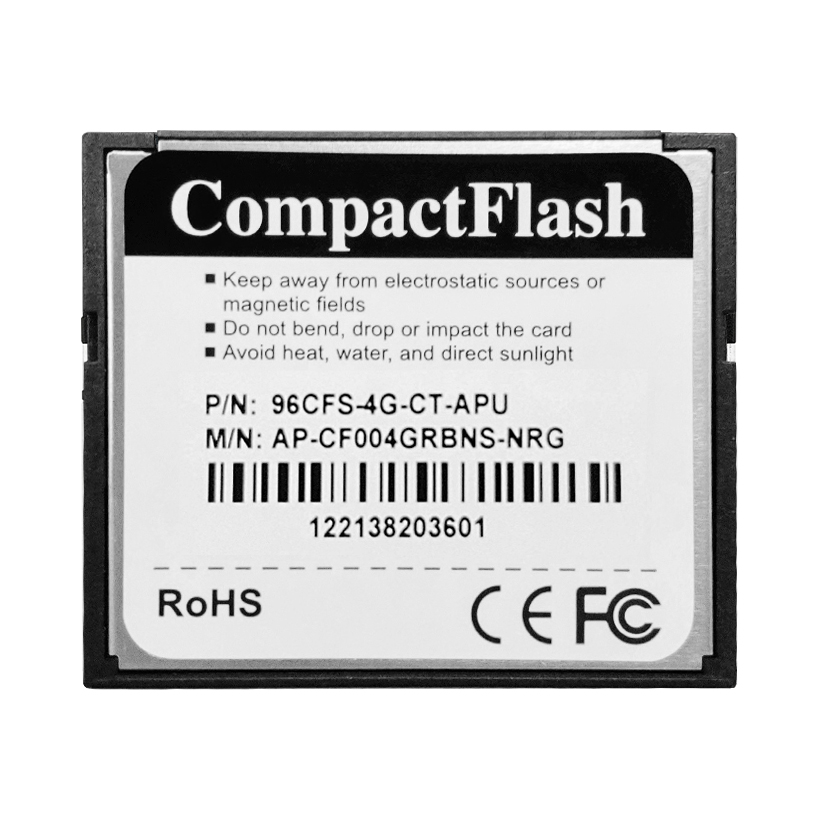 96CFS-4G-ET-APU - Apacer 4G CF Card with SLC Flash Wide Temperature - 研华