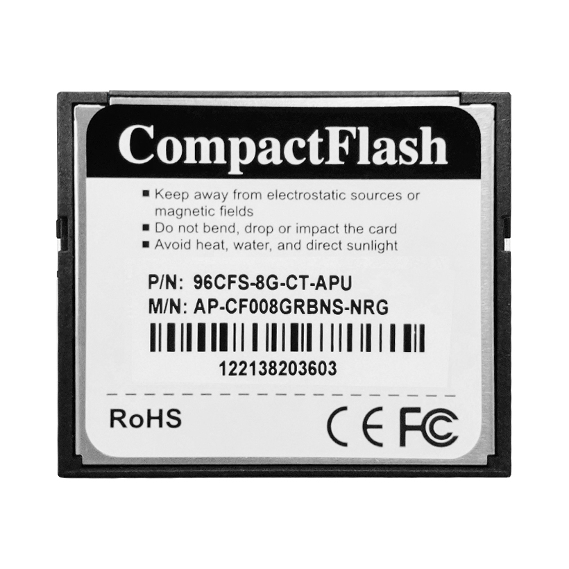 96CFS-8G-ET-APU - Apacer 8G CF Card with SLC Flash Wide Temperature - 研华