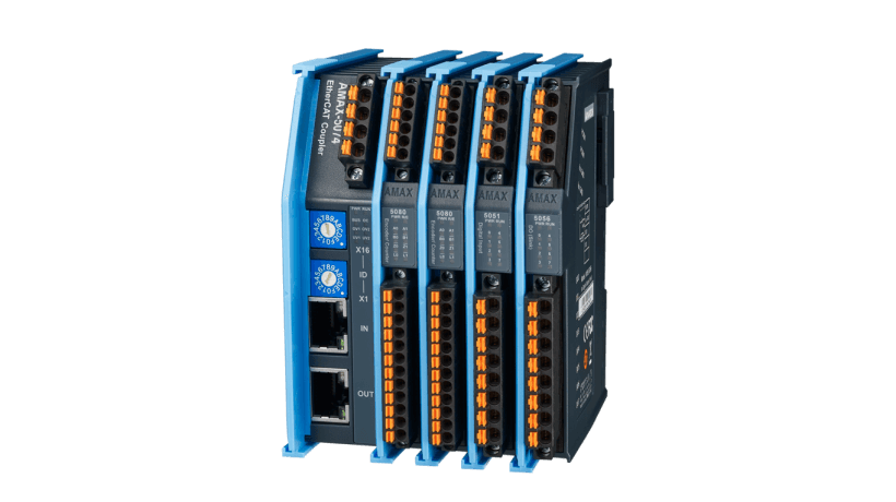 AMAX-5000系列提供EtherCAT切片式I/O模块，以满足客户在各种工业环境中的需求。