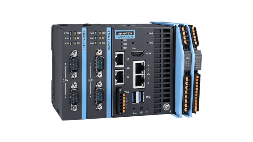 AMAX模块化控制器提供紧凑型CODESYS自动化解决方案，配合EtherCAT I/O实现高速现场连接。