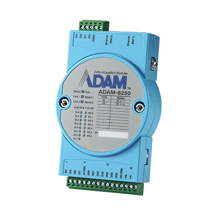15-ch Isolated Digital I/O Modbus TCP Module ADAM-6250-B |研华 IoTMart