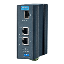 2GE PoE, SFP Injector ,IEEE802.3af/at, 48VDC, -40~75℃