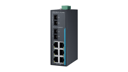 6FE+2x100M Single-Mode SC Fiber Port Industrial Managed Ethernet Switch