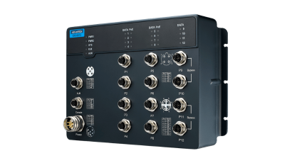 EN50155网管型PoE以太网交换机，带8FE+4GE旁路，24-110VDC