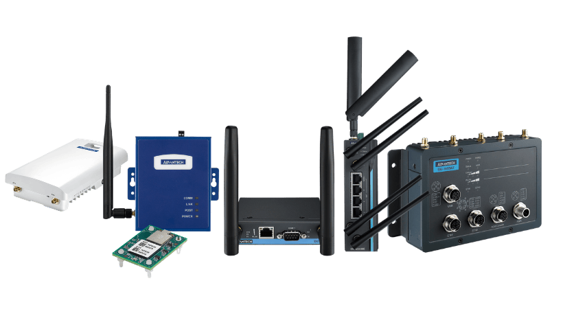 研华的工业级无线解决方案包括：WLAN（无线局域网）、移动蜂窝网络、提供IEEE 802.11a/n & b/g/n AP，串口至WLAN，串口至移动蜂窝网络（GPRS/GSM、3G UMTS/HSDPA）设备服务器。研华的工业无线解决方案提供优越的数据传输和连通性，便于随时随地实时访问网络资源。
