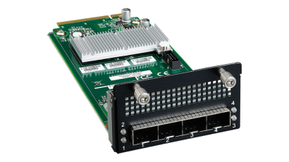 4 Ports 1GbE SFP Module. Ideal for network segmentation applications and fiber-based networking.