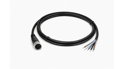 M12 Power Cable – L-code 5-pin, Female to free-end, 2m