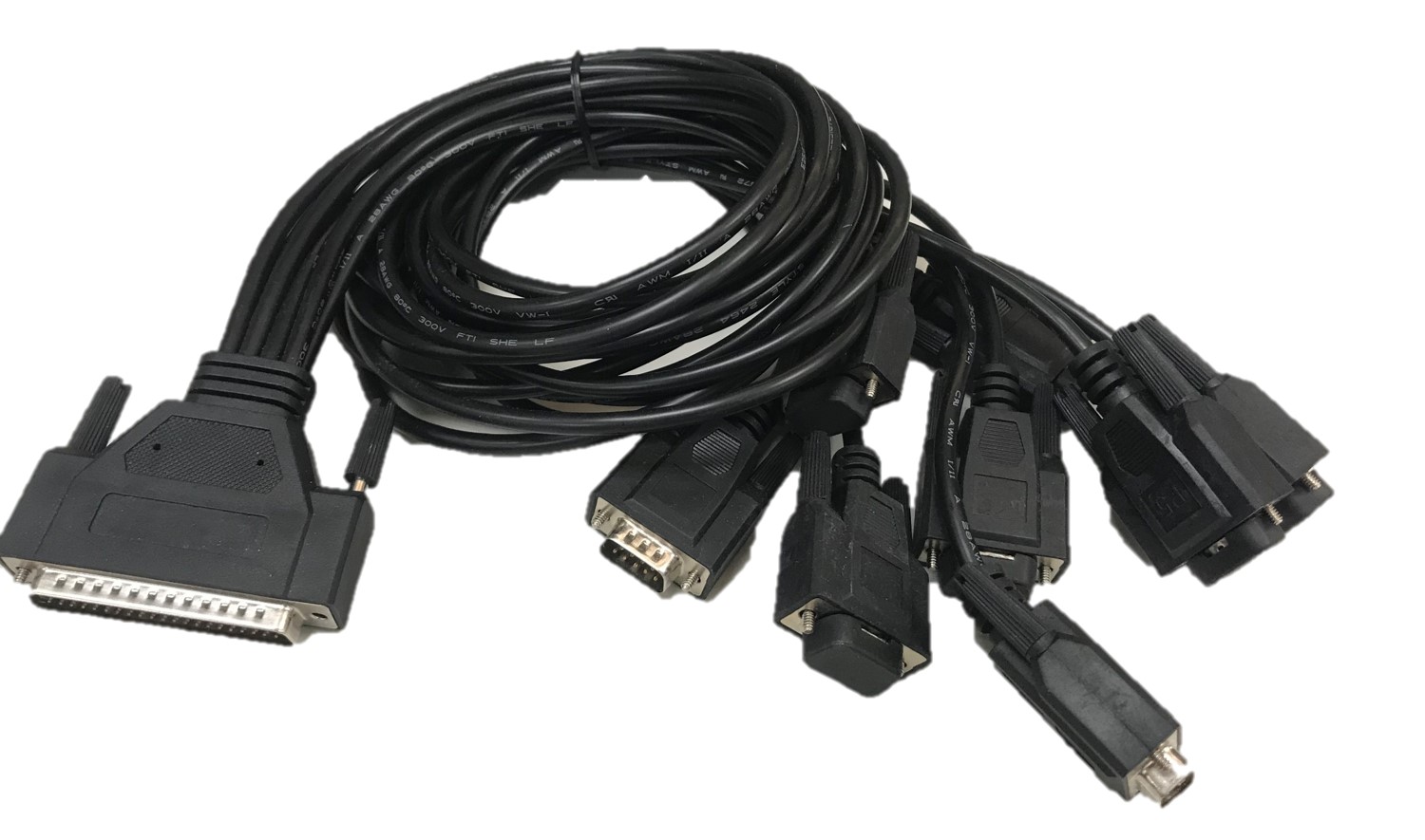 OPT8H - 1m Male DB-62 to 8x Male DB-9 Cable - 研华