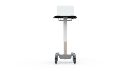 The Togo-10L is a manually height-adjustable laptop cart that offers a large work surface.