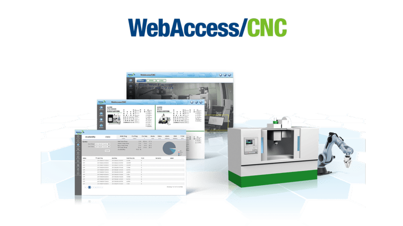 CNC machine network solution featuring UTE/OEE functions can be used to capture real-time CNC information and analyze machine availability.